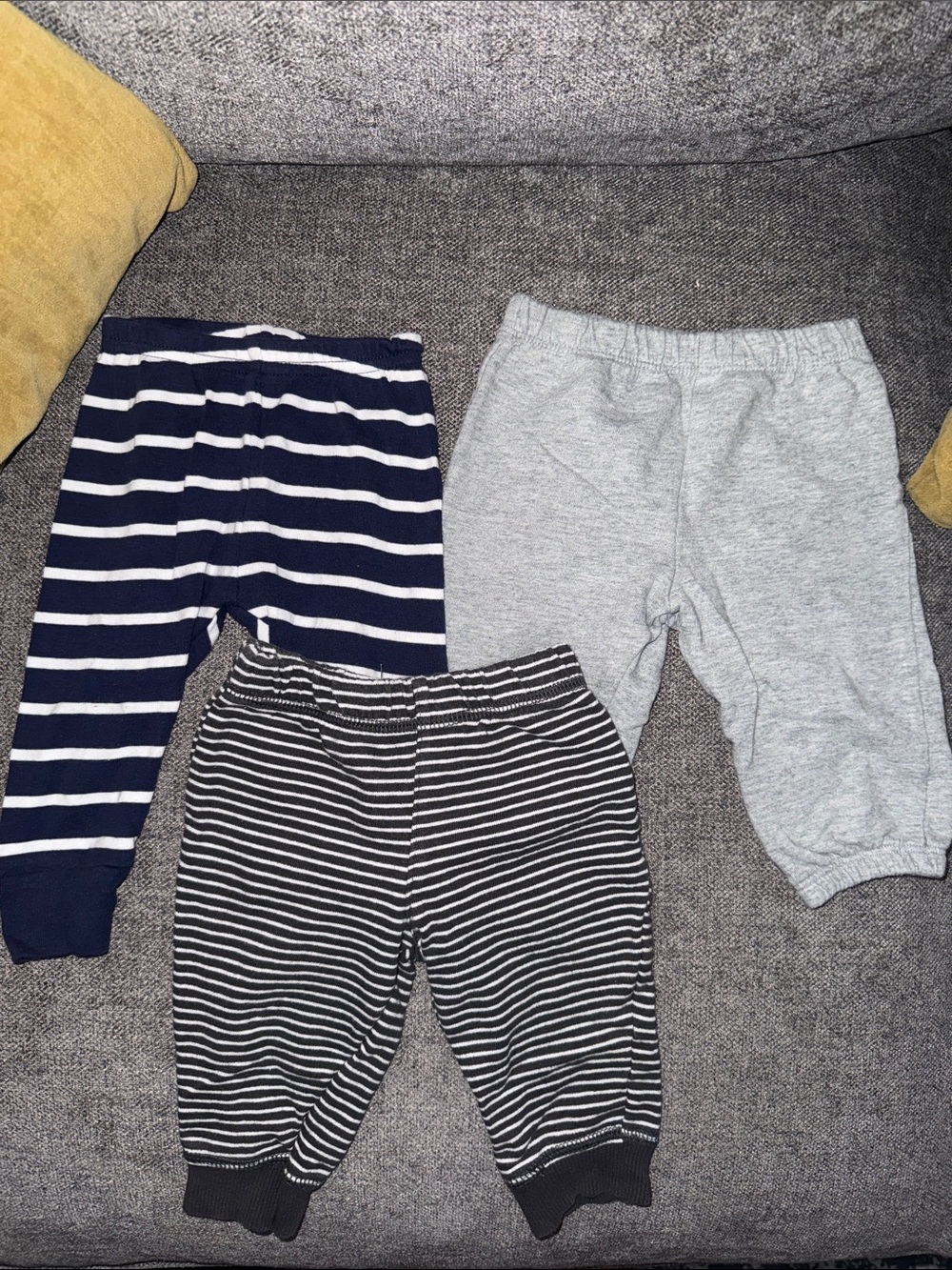 Carter's Gray and White Striped Baby Joggers